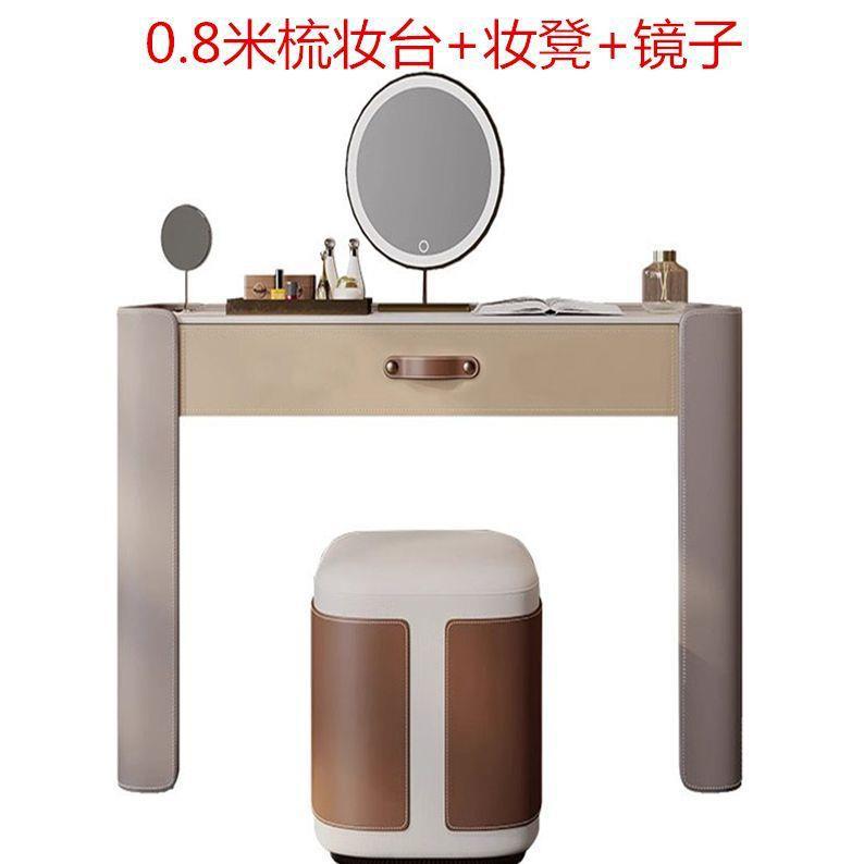 Coiffeuse, tabouret et miroir de 0,8 mètre