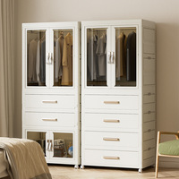 Armoire de rangement pliante en plastique ménage chambre salon meubles de rangement pratiques