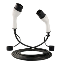 Nouveau câble de recharge pour véhicule électrique 16A monophasé Type 2 vers Type 2, couleur personnalisée, matériau TPU, 250/480V AC