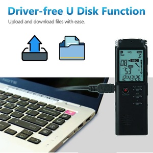 เครื่องบันทึกเสียงดิจิตอลขนาดเล็ก T60 32GB พร้อมจอ LCD ปากกาบันทึกเสียงแบบ USB เล่นไฟล์ MP3 ได้ เปิดใช้งานด้วยเสียง เหมาะสำหรับการประชุมและการบรรยาย - Product Image 4