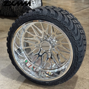 Jantes forgées ZXMM 6 trous pour <span class=keywords><strong>Chevrolet</strong></span> 22x12 22x14 24x12 24x14 Deep Dish 8x170 8x180 8x6.5 6x5.5 Jantes de camion polies - Product Image 1