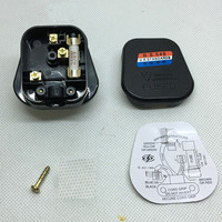 Assemblage OEM prise filaire britannique 13A 250V BS Type-G 3 broches assembler cordon d'alimentation prise d'alimentation alimentation britannique prise de câblage haut avec