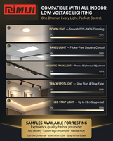 Panel de Interruptor Táctil LED Giratorio para Control de Iluminación LED de Pared, Carcasa de PC Ignífuga, 24V 150W 86*86mm AC 100-240V