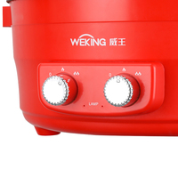 Vente d'usine - Marmite électrique 5L 1600W antiadhésive, multi-cuiseur portable avec réglage de la température pour les appareils électroménagers de cuisine