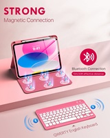 MoKo Housse Clavier Sans Fil Connectée Ajustement Parfait pour iPad 10e Génération 2022 10.9