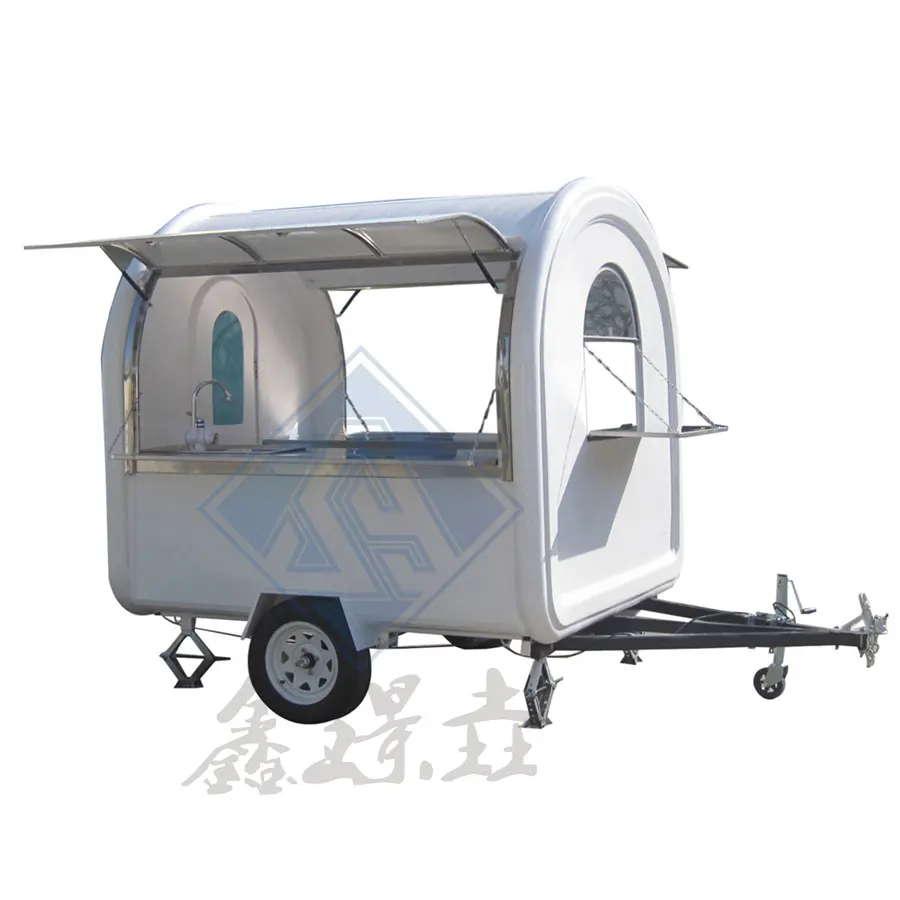 Factory price Transformer Mobile truck 8.5ft dining car food trailer for europe vendors hotdog food cart