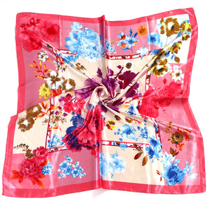 2025 Euro Style Hijab Satin <strong>Scarf</strong> <strong>Women</strong> <strong>Silk</strong> Scarfs Foulard Square Head Wraps New Fashion Shawl 90*90cm - Product Image 4