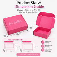 Boîte d'emballage personnalisée en carton pliable rose vif avec vernis UV pour livraison de bijoux, cosmétiques et produits de beauté, avec logo