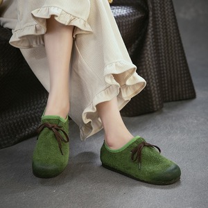 รองเท้าโลฟเฟอร์หนังแท้สไตล์ศิลปะแบบใหม่รับฤดูใบไม้ผลิ หนังวัวชั้นบนสุด ใช้งานได้หลากหลาย เหมาะกับทุกโอกาส รองเท้าผู้หญิงสำหรับใช้ในชีวิตประจำวัน - Product Image 4