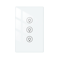 Gradateur de lumière intelligent multi-gangs WiFi Smart Life/Tuya APP Mode d'éclairage Réglage de l'état de mise sous tension Fonctionne avec Alexa Google