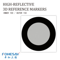 Penanda Pemindaian 3D Reflektif Tinggi Diameter Dalam 100mm Diameter Luar 150mm Paket Titik Tunggal untuk Pengukuran 3D Rekayasa Balik