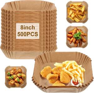 Papier de cuisson jetable pour friteuse à air, 100 pièces, antiadhésif, résistant à l'huile - Product Image 1