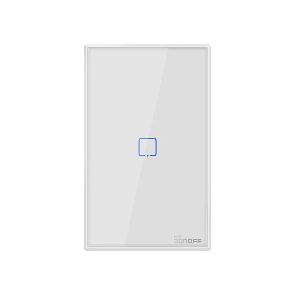 SONOFF T2US 1C Smart Home Wifi/APP/RF Remote Control Touch 1Gang Wall Light Switch Works With Alexa Google Home IFTTT