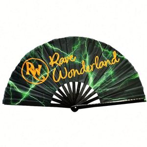 Abanico Plegable de Bambú Personalizado de 33 cm con Técnica de Pintura para Discotecas, Precio de Fábrica - Product Image 4