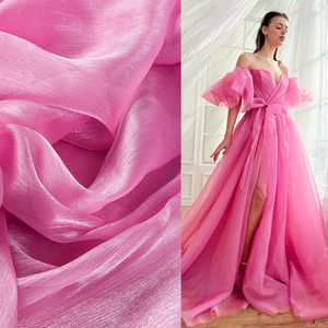 Vải Organza chất lượng cao, vải may váy cưới, mẫu miễn phí, vải Organza polyester bóng, cuộn vải - Product Image 1