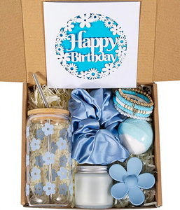 Coffret cadeau personnalisé à succès avec logo, idéal pour anniversaire, comprenant une cuillère anti-chute, des bougies, des épingles à cheveux et des bracelets – Coffret cadeau pour femme - Product Image 5
