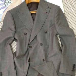 Completo da Uomo <span class=keywords><strong>Grigio</strong></span> 2026 Hot Sale in Lana 100% Stile Italiano Semi-Canvas <span class=keywords><strong>Doppiopetto</strong></span> per Cerimonia, Business e Matrimonio (Blazer e Pantaloni) - Product Image 2