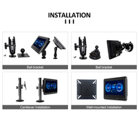 Écrans tactiles capacitifs de 10,1 pouces lisible en plein soleil, moniteurs industriels d'extérieur étanches IP65, PC embarqué LCD tactile