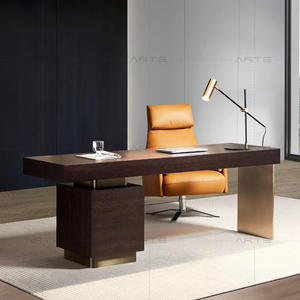 Muebles de oficina modernos para el hogar, escritorio de madera con patas de <span class=keywords><strong>metal</strong></span> y cajones, de acero inoxidable, gran oferta - Product Image 5