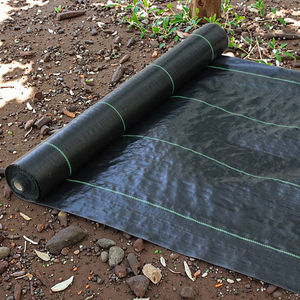 Keset UV pelindung tanah anyam stabil, tikar pelindung rumput Anti lanskap kain hitam gulma - Product Image 1