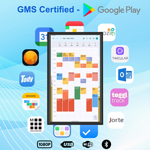 ปฏิทินดิจิตอลติดผนังขนาด 21.5 นิ้ว ป้องกันแสงสะท้อน สีดำ AG ระบบ Android 14 นาฬิกาอัจฉริยะอิเล็กทรอนิกส์รายสัปดาห์สำหรับเด็ก กรอบรูป DC2523 ระบบสัมผัส S - Product Image 5