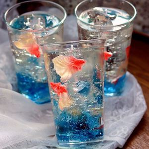 Vela Aromática en Vaso de Vidrio con Forma de Pez Dorado, Simulación de Pastel de Postre, Regalo Creativo para Cumpleaños, Bodas y Recuerdos - Product Image 3