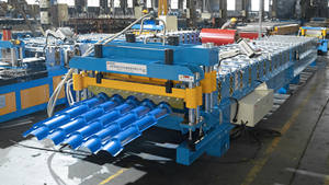 Cangzhou 자동 유약 타일 아연 도금 강철 지붕 패널 롤 성형 기계 롤 전 단계 타일 만들기 기계 - Product Image 2