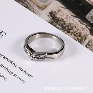 Five Pointed Star <b>Titanium</b> Steel <b>Ring</b> Unisex Fashion Index Finger <b>Ring</b> SA978 - Product Image 4