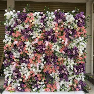 EG-E113 Panel de Flores para Decoración de Bodas, Fondo Fotográfico para Eventos, Flores Artificiales Decorativas Mixtas - Product Image 1