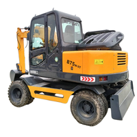 Mini-excavatrice hydraulique sur roues d'occasion 7 tonnes XINYUAN B75W-9T 2026 d'origine Chine, moteur Yuchai, certifiée EPA CE, prix compétitif, vente chaude
