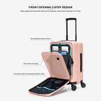 Ensemble de bagages 3 pièces grande capacité et durable, valise rigide à roulettes avec ouverture frontale 20 pouces et ouverture latérale 24/28 pouces, avec serrure TSA