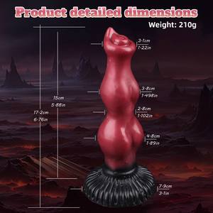 Große Silikon-Tierdildos Realistischer Großer Knoten-Penis Weibliches Vaginal-Masturbationsgerät Analplug Erotikspielzeug für Erwachsene Männer 18+ - Product Image 6