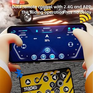 HG4-243合金金属ミニチュア電話リモコンミニRCフォークリフトおもちゃアプリサポートサウンドLEDライトデモ男の子用 - Product Image 4