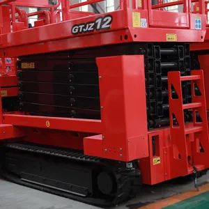 In China 10M-18 Tracks Schaarliften Voor Bouwplaatsen Diesel Aandrijving Lucht Platforms Voor Indoor Outdoor