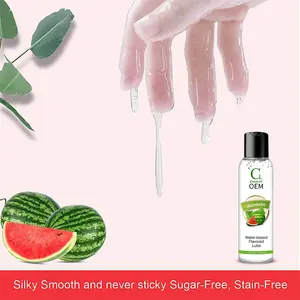 OEM 118ML Edible Oral Sex Lube Oral Sex Gel Blow Job Water Lubricant Strawberry Peach Watermelon Flavor Lube