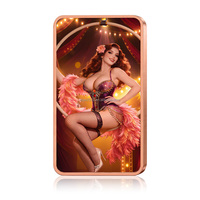 Barre de cuivre colorée pure à 99,9 % de 1 once, style Pin-up Beauty Art, lingot de cuivre de 1 once pour collection, souvenir ou hobby
