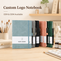 Carnet de notes personnalisé avec logo, format A5, couverture rigide en cuir PU avec stylo, vente en gros pour journal de voyage