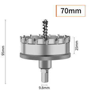Punta da trapano a tazza in carburo TCT per impieghi gravosi da 12-200 mm per foratura di acciaio inossidabile/ferro/marmo/legno - Product Image 4