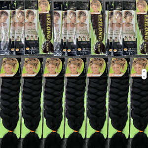 Cheveux synthétiques résistants à la chaleur, pré-étirés, 165g, 82 pouces, pour tresses africaines, marque Outres Green Package, autorisation de la marque - Product Image 5