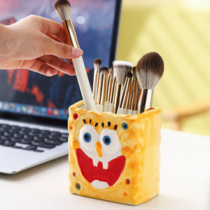 Portalápices de Cerámica con Diseño de <span class=keywords><strong>Bob</strong></span> <span class=keywords><strong>Esponja</strong></span>, Caja de Almacenamiento Multifuncional para Oficina con Diseño Adorable - Product Image 2