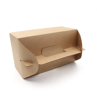 Contenants en carton kraft jetables et recyclables avec fermeture magnétique, boîte pliable pour l'emballage de poulet frit
