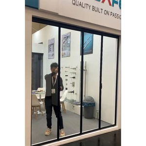 Hdsafe 2025 Phong Cách Mới Gấp Cửa Trượt Nhôm Kính Bi Gấp Patio Cửa Kính Gấp Phân Vùng Tường - Product Image 2
