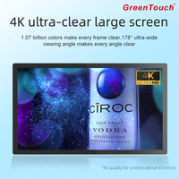 32 43 49 50 65 Inch LCD Touch Screen Display Shopping Mall Wall Mounted Touchscreen Monitor Advertisement
