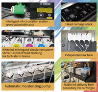 Inkgiant 60Cm Automatische Dtf Printer Machine 6 Kop Digitaal T-Shirt Textiel Pigment Inkt Flex Nieuwe Staat 1 Jaar Doeken Printer