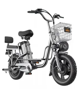 DISIYUAN electric cargo bike 60V 16 inch 3.0 fat tire snow e bike aluminum alloy steel electric bicycle