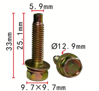 Clips métalliques automobiles fournis par l'usine chinoise, attaches métalliques pour voitures, clips automobiles et attaches en plastique 152211