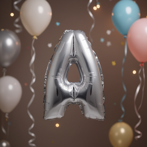 Ballons en aluminium argentés pour fête, alphabet, 40 cm, décorations de fête métalliques, anniversaire, enfants, ballons en mylar - Product Image 2