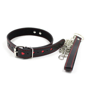 Collar de Cuero PU con Forma de Corazón para Adultos, Accesorio Íntimo para Mujeres, Juego Romántico para Parejas - Product Image 1