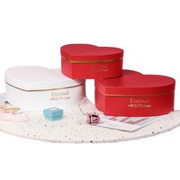 Emballage personnalisé, grand carton d'emballage vide, boîtes cadeaux en papier en forme de cœur avec fenêtre transparente en PVC sur le couvercle pour fleurs, cadeaux