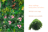 Mur de gazon artificiel décoratif d'intérieur Feuille verte Carré Mur vert Noël Nouvel An Mur de graduation Fleur Fleur carrée Fleur